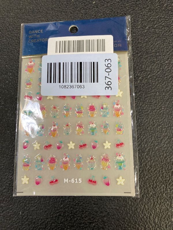 Photo 1 of ***FACTORY SEALED***
Summer Nail Art Stickers Cherry Ice Cream Nail Decals for Nail Art Self Adhesive 5D Embossed Nails Sticker Charm Supply for Women Girls Kid Manicure DIY Accessories***FACTORY SEALED***
