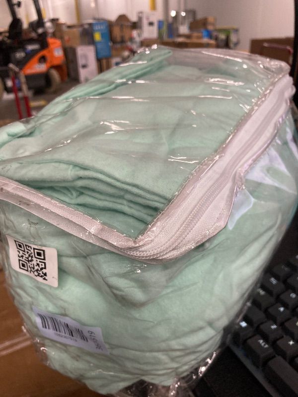 Photo 1 of **MISSING FLAT SHEET**RUVANTI 100% Cotton Flannel Sheets Queen Size - 4 Piece Warm, Soft & Breathable, Deep Pocket, Double Brushed Cozy All Season Bedding Set, Aqua