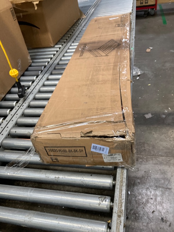 Photo 1 of ***It is used, it is missing parts, and it is unknown whether it functions 100%*****VERFARM Floating Bed Frame Queen Size with LED Lights and Charging Station, Upholstered Headboard with 2-Tier Storage Shelves, Metal Slats Supports, No Box Spring Needed, 