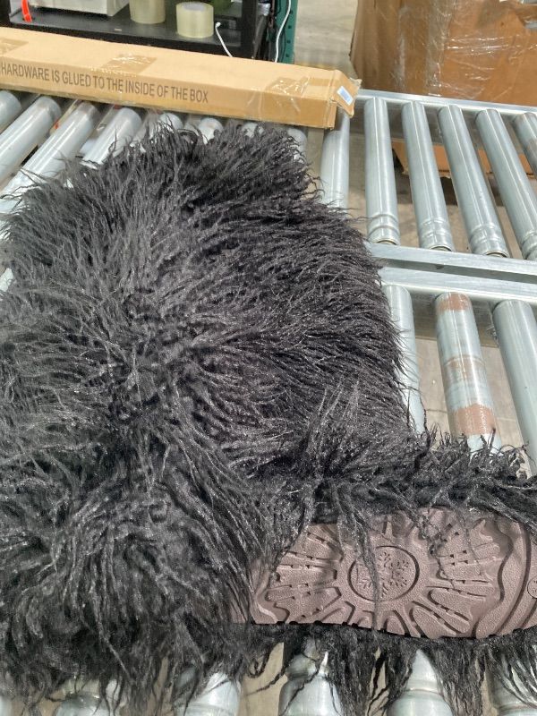 View 2 of **NO BOX***SWEETHEART BEAUTY Thigh High Shagy Teddy Fur Boots, 29 Inch Over the Knee Length Fluffy High Boots, Tall Furry Shoes For Women SIZE 11