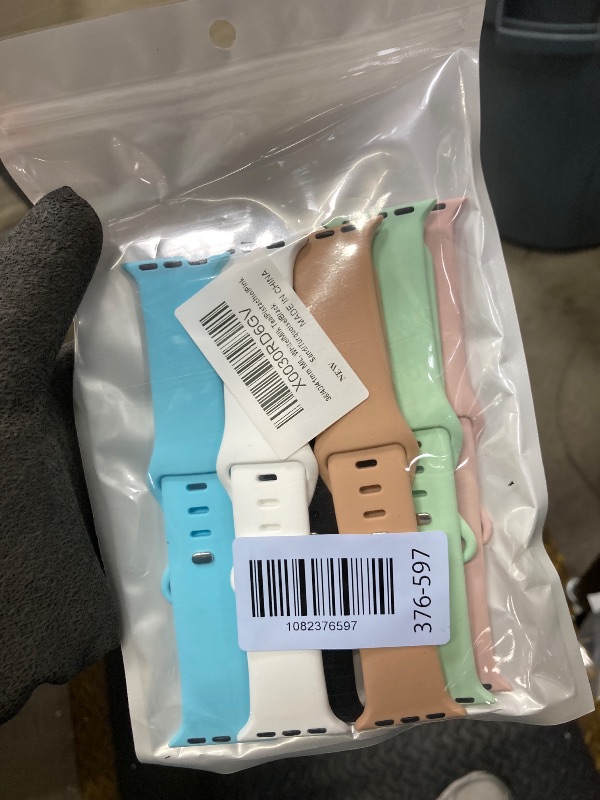 Photo 1 of (6 Pack) Sport Band Compatible with Apple Watch Bands 38mm 40mm 41mm 42mm 44mm 45mm 49mm Silicone iWatch Band Ultra 2/Ultra SE Series 9 8 7 6 5 4 3 2 1 Women Men (38mm/40mm/41mm M/L, White/Milk