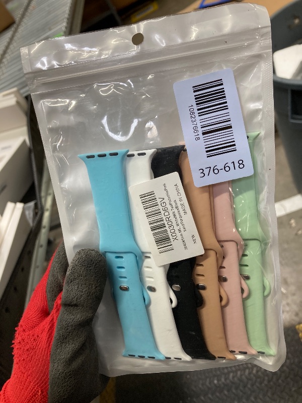 Photo 1 of (6 Pack) Sport Band Compatible with Apple Watch Bands 38mm 40mm 41mm 42mm 44mm 45mm 49mm Silicone iWatch Band Ultra 2/Ultra SE Series 9 8 7 6 5 4 3 2 1 Women Men (38mm/40mm/41mm M/L, White/Milk