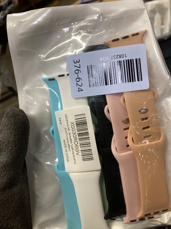 Photo 1 of (6 Pack) Sport Band Compatible with Apple Watch Bands 38mm 40mm 41mm 42mm 44mm 45mm 49mm Silicone iWatch Band Ultra 2/Ultra SE Series 9 8 7 6 5 4 3 2 1 Women Men (38mm/40mm/41mm M/L, White/Milk