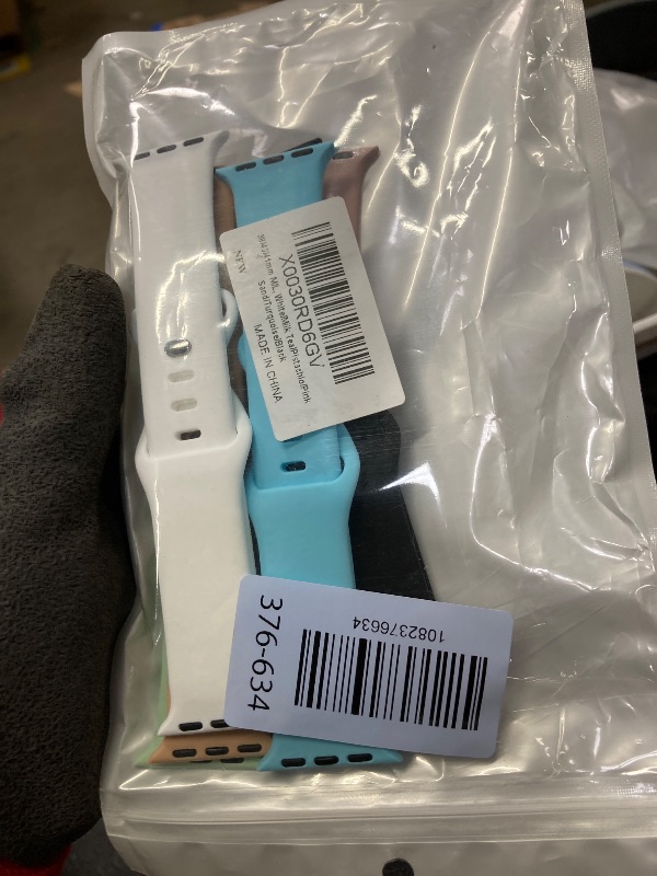 Photo 1 of (6 Pack) Sport Band Compatible with Apple Watch Bands 38mm 40mm 41mm 42mm 44mm 45mm 49mm Silicone iWatch Band Ultra 2/Ultra SE Series 9 8 7 6 5 4 3 2 1 Women Men (38mm/40mm/41mm M/L, White/Milk