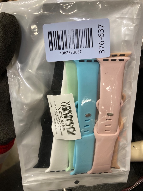 Photo 1 of (6 Pack) Sport Band Compatible with Apple Watch Bands 38mm 40mm 41mm 42mm 44mm 45mm 49mm Silicone iWatch Band Ultra 2/Ultra SE Series 9 8 7 6 5 4 3 2 1 Women Men (38mm/40mm/41mm M/L, White/Milk