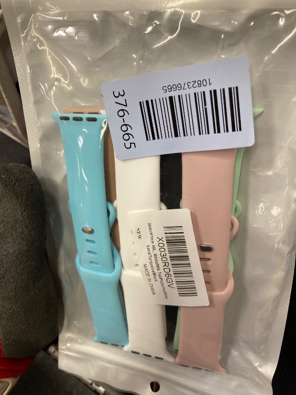Photo 1 of (6 Pack) Sport Band Compatible with Apple Watch Bands 38mm 40mm 41mm 42mm 44mm 45mm 49mm Silicone iWatch Band Ultra 2/Ultra SE Series 9 8 7 6 5 4 3 2 1 Women Men (38mm/40mm/41mm M/L, White/Milk