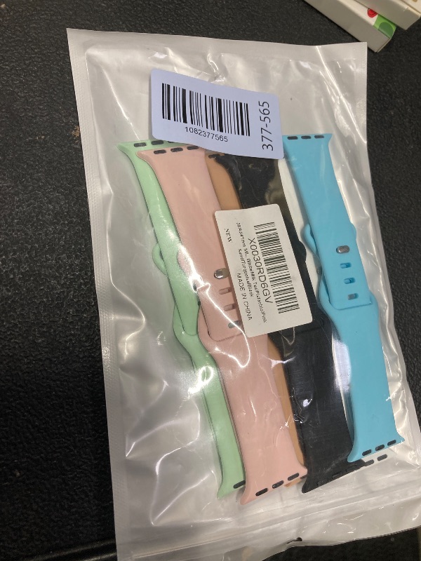 Photo 1 of (6 Pack) Sport Band Compatible with Apple Watch Bands 38mm 40mm 41mm 42mm 44mm 45mm 49mm Silicone iWatch Band Ultra 2/Ultra SE Series 9 8 7 6 5 4 3 2 1 Women Men (38mm/40mm/41mm M/L, White/Milk