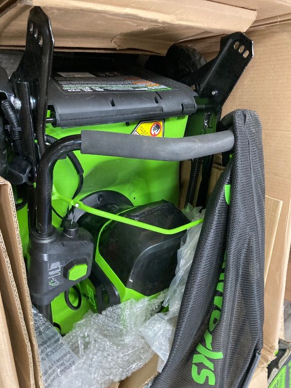 View 3 of **NO REFUNDS NO RETURNS-FOR PARTS ONLY/NO BATTERY NO CHARGER**** Greenworks 80V 21" Brushless Cordless (Push) Lawn Mower (75+ Compatible Tools), 4.0Ah Battery and 60 Minute Rapid Charger Included
