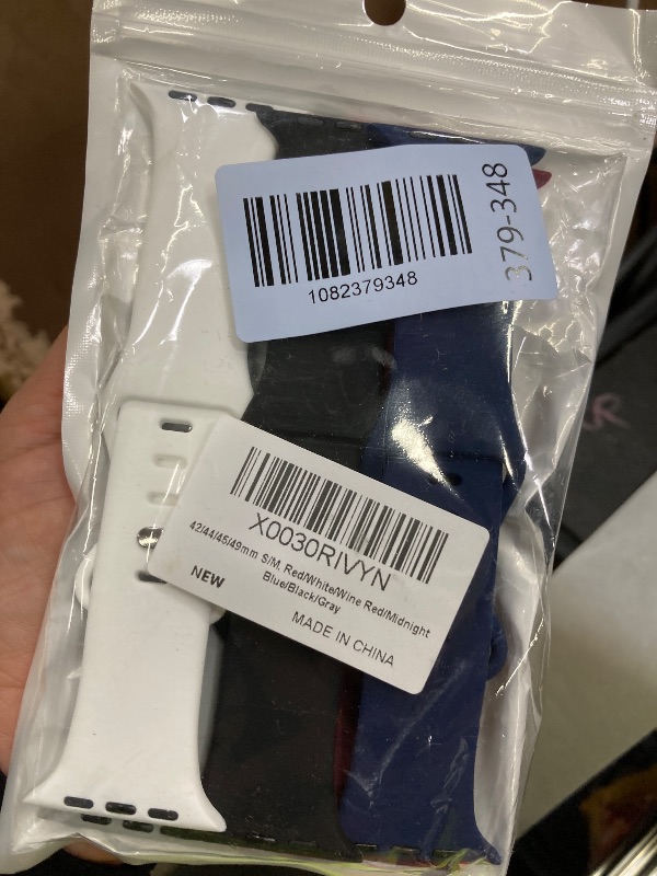 Photo 1 of (6 Pack) Sport Band Compatible with Apple Watch Bands 38mm 40mm 41mm 42mm 44mm 45mm 49mm, Soft Silicone Replacement iwatch Strap Bands Compatible for Apple Watch Ultra SE Series 8 7 6 5 4 3 2 1 Men
