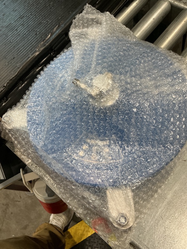 Photo 1 of ** USED** 14" Pressure Washer Surface Cleaner with 4 Wheels - Coated Blue Stainless Steel Surface Cleaner for Pressure Washer Attachment for Concrete, Driveway, Patio, Sidewalk, Deck and Driveways - PWS14B