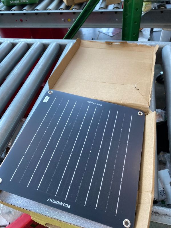 Photo 1 of [MINOR DAMAGE] ECO-WORTHY Upgraded OBDII 10W Solar Battery Trickle Charger Maintainer-12V Waterproof Solar Panel Trickle Charger Kit with Portable Stand for Car Truck Boat Mower RV Trailer ATV Marine Battery
