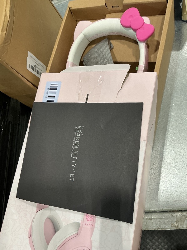 Photo 1 of [CLERK NOTES] [DAMAGED] Razer Kraken Kitty V2 BT Wireless RGB Headset: Chroma RGB - Bluetooth 5.2-40 mm Drivers - 40 Hr Battery w/Type C Charging - Hello Kitty & Friends Edition