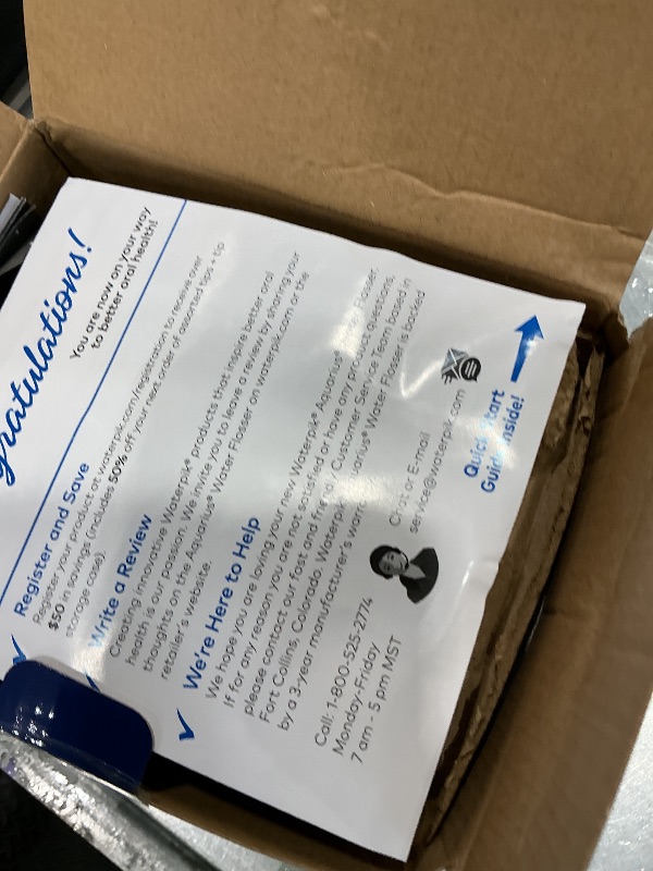 Photo 1 of [USED] Waterpik Aquarius Water Flosser For Teeth Cleaning, Gums, Braces, Dental Care, Electric Power With 10 Settings, 7 Tips For Multiple Users And Needs, ADA Accepted, Black WP-662, Packaging May Vary