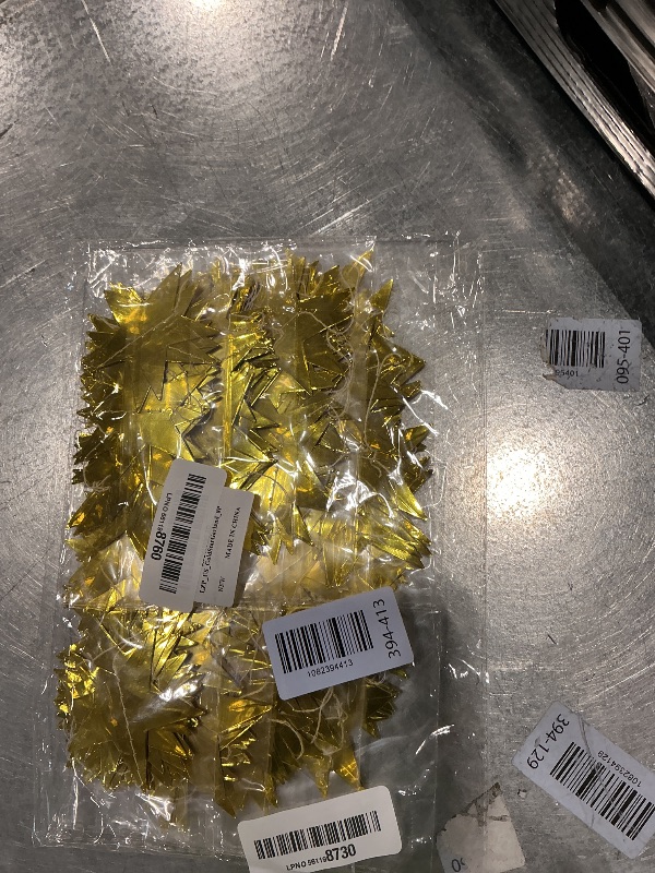 Photo 1 of 105 Feet Gold Star Garland, 8 Strands Glitter Paper Star String, 2.4 Inch Hanging Star Decorations for Christmas Tree, Birthday Party, Wedding, Ceiling Decor, Gold Paper Stars for Party Decor