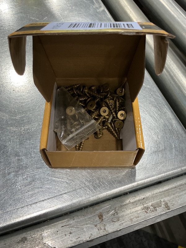 Photo 1 of #8 x 1” Deck Screws, 100Pcs Star Drive Wood Screws, Rust Resistant Timber Screws for Timber/Log/Landscaping Wood, T20 Star Bit Included, Gold