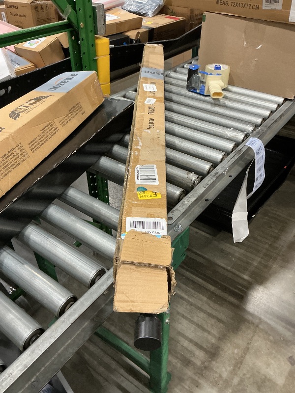 Photo 1 of 1 1/8 Inch Diameter Curtain Rods, 72-144” Telescoping Large Single Window Drapery Rod Heavy Duty With Adjustable Modern Brackets, Matte Black