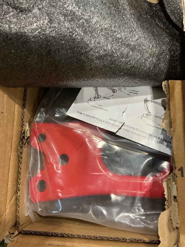 Photo 1 of 10pc Front End Suspension Kit for 2006-2011 Honda Civic – 2 Lower Control Arms, 2 Lower Ball Joints, 4 Outer & Inner Tie Rods, 2 Sway Bar Links, Upgraded PU Bushings, Red