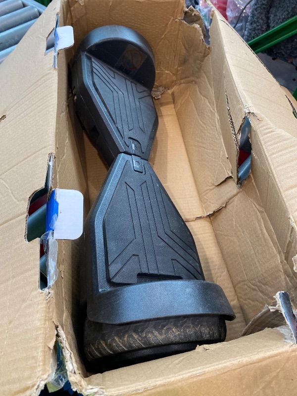 Photo 1 of [USED] [MINOR DAMAGE] Gyroor Scooter with Adjustable Seat Attachment, 6.5" All-Terrain Self Balancing Scooter, LED Lights & Bluetooth for Kids and Adults, Black