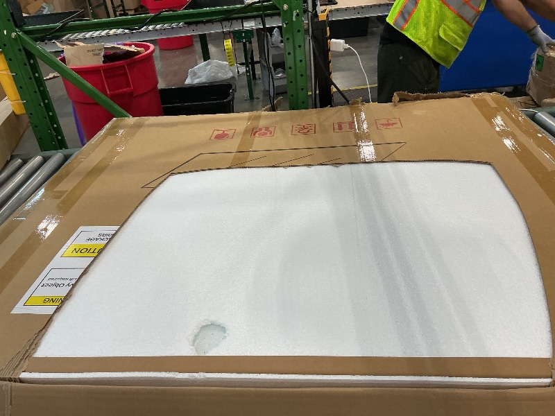 Photo 1 of [Tempered Glass] 46" x 55" Glass Chair Mat, Heavy Duty Hard Floor Mat with Round Corner and Polished Edge, Office Chair Mat for Carpet Office Home Hardwood Floor Desk