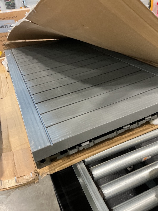 Photo 1 of **Untested**
YITAHOME 120 Gallon Outdoor Storage Deck Box, Large Resin Patio Storage for Outdoor Pillows, Garden Tools and Pool Supplies, Waterproof, Lockable, (Dark Grey)