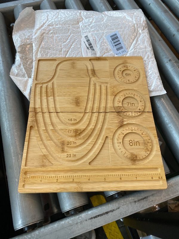 Photo 1 of [DAMAGED] Petoysoso Bead Boards for Jewelry Making, Bamboo Beading Tray Design Mat for Necklace & Bracelet,Jewelry Making Supplies,Beading Supplies
