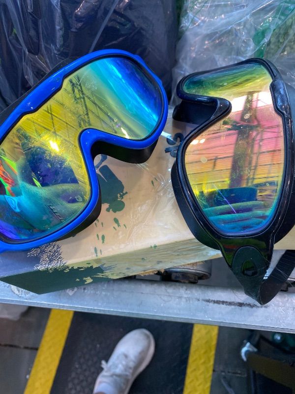 Photo 1 of [USED] Water Space 2 Pack Swim Goggles, Swimming Goggles for Men Women Adult Youth, Anti-fog UV Protection Waterproof Large Frame 180° Wide View Clear Vision Swimming Goggles Pool Water Goggles