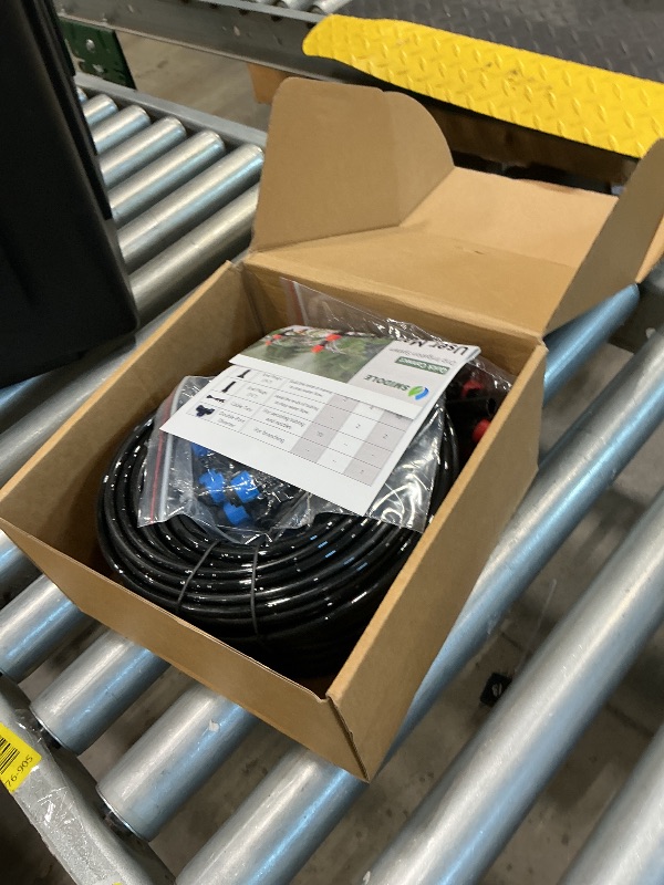 Photo 1 of 100FT Drip Irrigation System Kit, Quick Connect Garden Watering System, Easy Install Drip Irrigation Kit with 1/2" & 1/4" Tubing, Adjustable Emitters for Garden, Raised Beds, Greenhouse