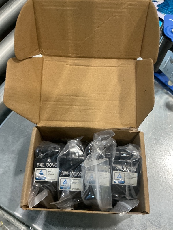 Photo 1 of [4 Pack] Stage Lights Clamps, TUV Rheinland Certified 2" Truss Lighting Clamps, Max Load 220lbs, Truss O-Clamp Perfect for DJ Light, Par Lights, Laser Lights, Moving Head Lights - Black