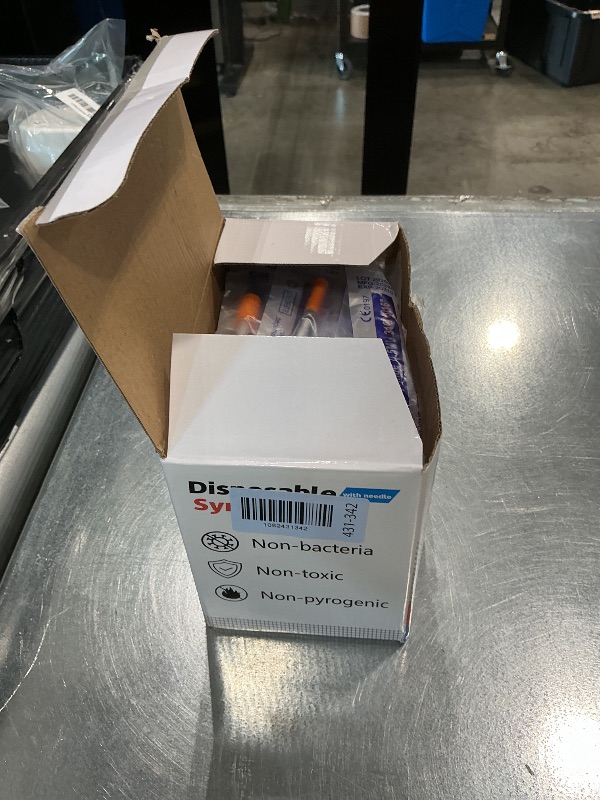 Photo 1 of 0.5ML Syringe, Lab Supplies Syringes 31G 5/16 Inch, Individually Wrapped, Pack of 100