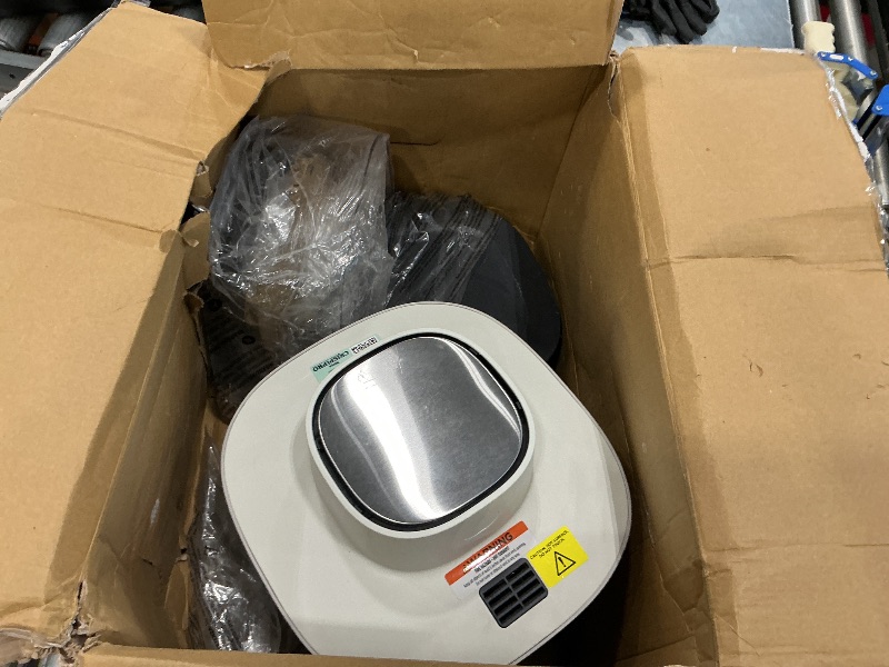 Photo 1 of [DAMAGED] [UNTESTED] Ninja Crispi Pro 6-in-1 Glass Air Fryer | With Nontoxic, 6qt & 2.5qt Containers & Lids | Microwave, Freezer, Dishwasher Safe | 450°F Max Temp | 1800 Watt | Bone | AS101LG