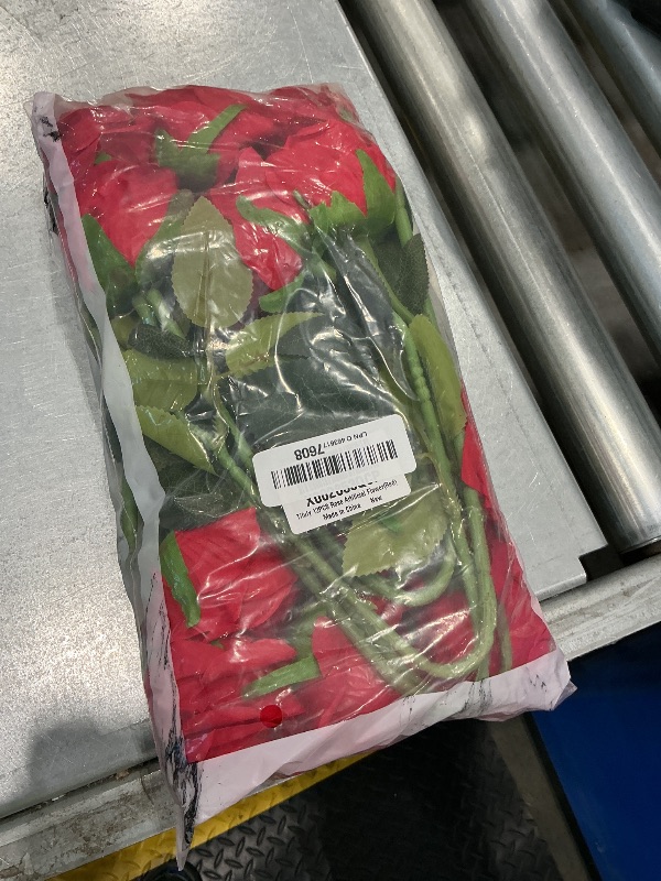 Photo 1 of !!!FINAL SALE!!!Tifuly 12 Pcs Red Roses Artificial Flowers,Realistic Long Stem Fake Silk Roses Bouquet for Party Home Wedding Centerpiece Office Decor