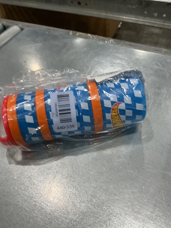 Photo 1 of (Checkers) Whiskware Stackable Snack Pack - 3 Jar + Handle - Red/Orange/Blue