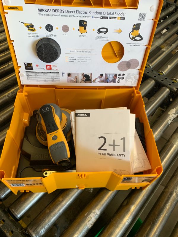 Photo 1 of Mirka DEROS 650X CV - 6" Hook & Loop, 5.0mm Random Orbital Sander with Case - 110V Electric Power Tool for Woodworking, Drywall, Automotive Car & Wood Sanding - Professional Dust-Free Sander