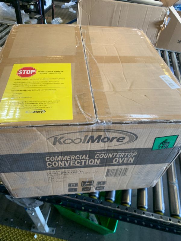 Photo 1 of KoolMore 23 in. Commercial Countertop Convection Oven for Half-Size Pans with 4 Racks 1600W of Power in Stainless-Steel, ETL Listed for Safety and Sanitation (KM-CTCO-15)