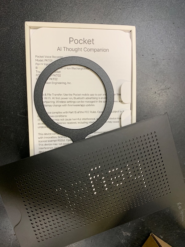 Photo 1 of Pocket AI Voice Recorder & Smart Assistant – Auto Transcription, Summaries & Action Items – AI Note Taker for Meetings, Calls & Productivity - Space Grey