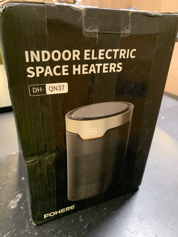 Photo 1 of FOHERE Space Heater, ETL Certified 1500W PTC Portable Electric Heaters with Thermostat, 24H Timer, Memory Function, Touch Display, 5 Modes, Fast Heating, Quiet Safety Heat for Office Bedroom Home