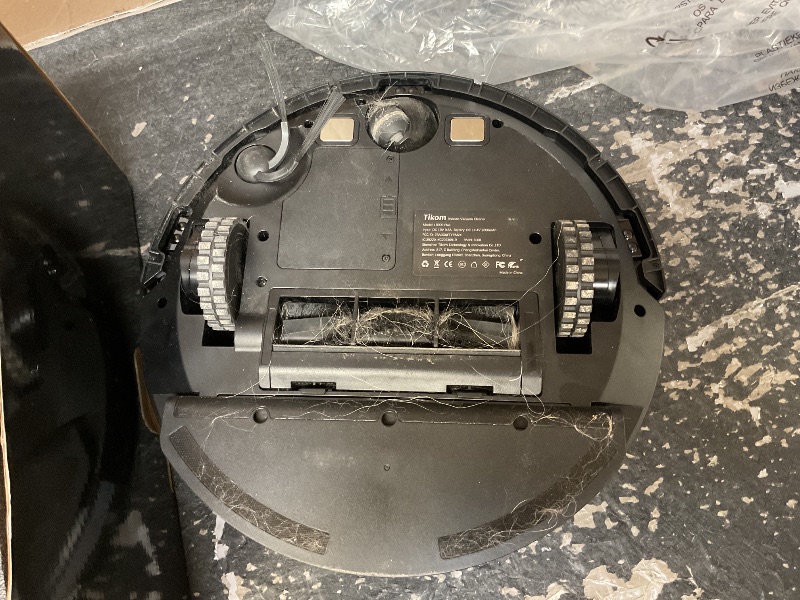 Photo 1 of Tikom Robot Vacuum and Mop, 6000Pa Robotic Vacuum Cleaner with Self-Emptying Base, 90 Days Capacity, LiDAR Navigation, Home Mapping, Ideal for Pet Hair, Hard Floors, Carpet (L8000 Plus)
