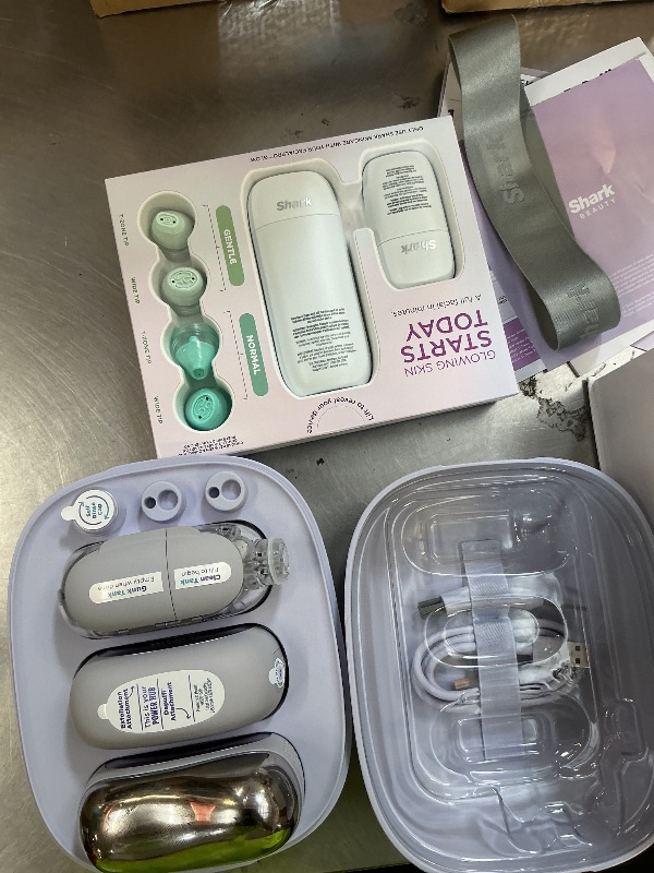Photo 1 of Shark FacialPro Glow at-Home Hydro-Powered Facial System with DePuffi Hot & Cold Therapy – Professional Spa Skincare Device for Pore Cleansing, Hydration, & Radiant Glow, Lilac, FH320PL