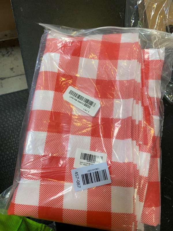 Photo 1 of Essifunia Classic Gingham Plaid Tablecloth Fabric - Rectangular 58x102 Inch Water Resistant Checked Table Cloth for Indoor/Outdoor Use - Table Cover for Kitchen, Picnics, Gardens, and Parties