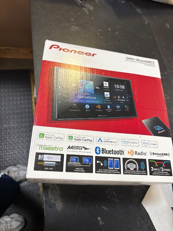 Photo 1 of Pioneer DMH-W4660NEX 6.8" Capacitive Touchscreen, Double Din – Wireless & Wired Apple CarPlay & Android Auto, Amazon Alexa Built-in, Bluetooth, HD Radio, Backup Camera, FLAC, Hi-Volt RCA