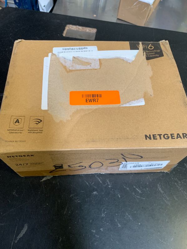 Photo 1 of NETGEAR 4-Stream WiFi 6 Router (R6700AX) – Security Features, AX1800 Wireless Speed (Up to 1.8 Gbps), Covers up to 1,500 sq. ft., 20 Devices