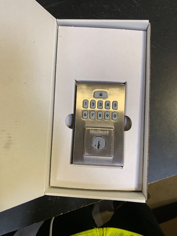 Photo 1 of Kwikset SmartCode 260 Keyless Entry Electronic Keypad Deadbolt Door Lock with Auto-Lock, Custom User Codes, Advanced Security in Satin Nickel Contemporary