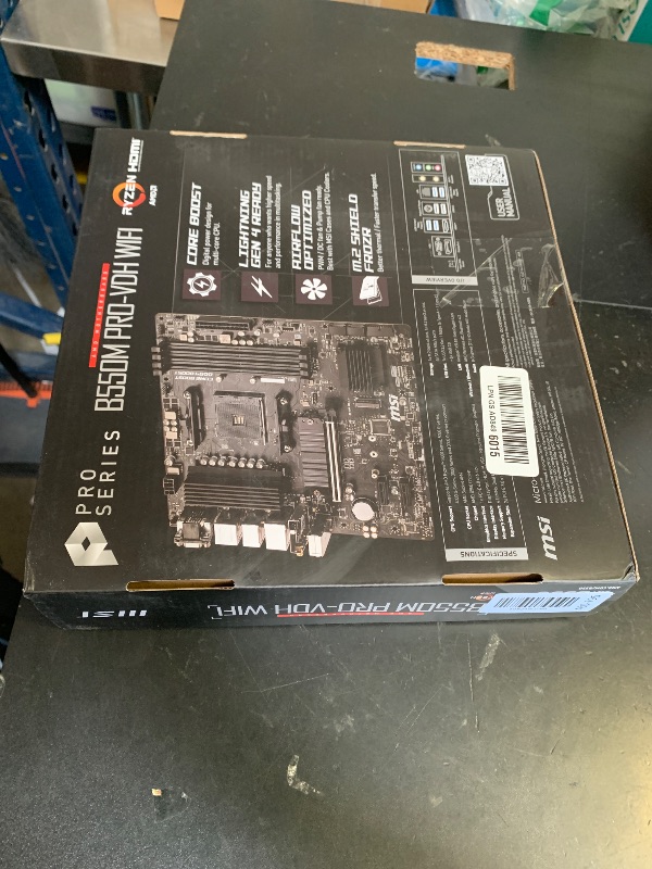 Photo 1 of MSI B550M PRO-VDH WiFi ProSeries Motherboard (AMD Ryzen 5000, AM4, DDR4, PCIe 4.0, SATA 6Gb/s, M.2, USB 3.2 Gen 1, Wi-Fi, Bluetooth, D-SUB/HDMI/DP, Micro-ATX)