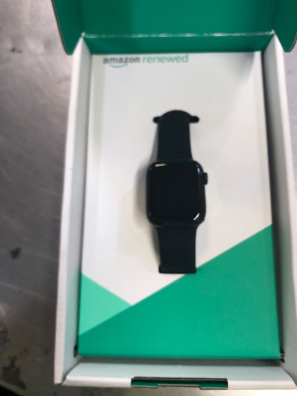 Photo 1 of Apple Watch Series 9 [GPS, 41mm] - Midnight Aluminum Case with Midnight Sport Band S/M (Renewed Premium)