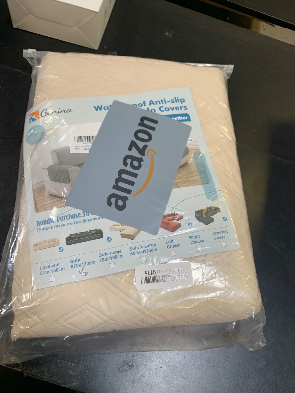 Photo 1 of Genina 100% Waterproof Couch Cover for 3 Cushion Couch Sofa Cover for Dogs, Anti-Slip Sofa Covers Washable Couch Covers for Sectional Sofa L Shape for Pets Furniture Protector, 1 Piece (Beige, Sofa)