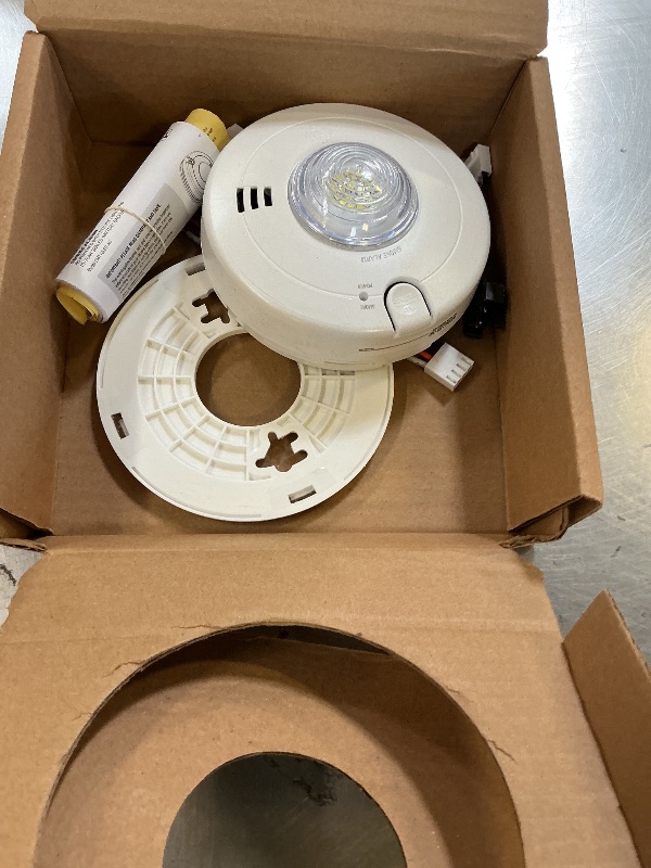 Photo 1 of First Alert SM110LED-AC, Hardwire Smoke Alarm with LED Strobe & 10-Year Battery Backup, 1-Pack