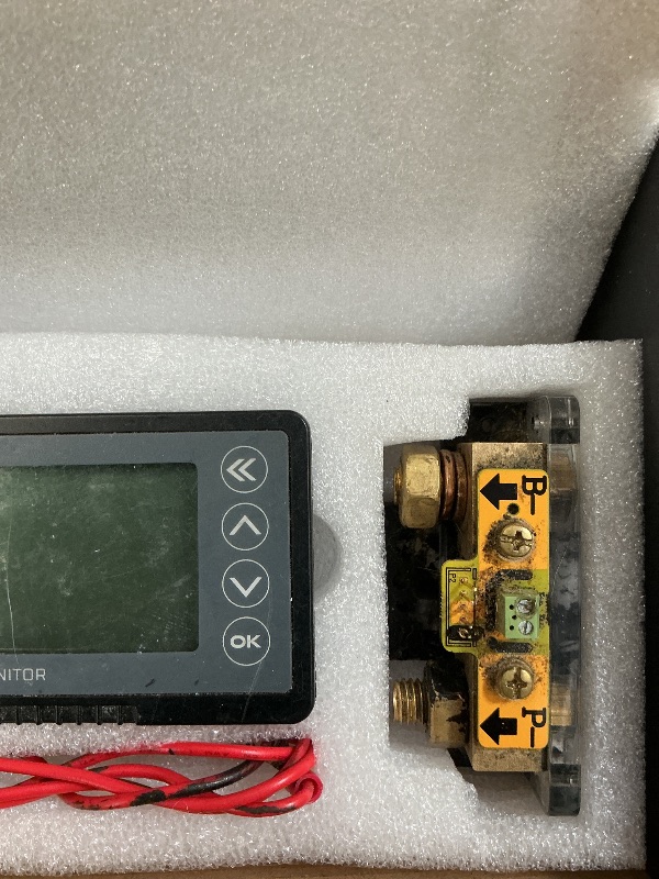 Photo 1 of Renogy 500A Battery Monitor with Shunt, High and Low Voltage Programmable Alarm, Range 10V-120V up to 500A, 20ft Shielded Cable, Compatible 12V Lithium Sealed, Gel, Flooded Batteries,Black