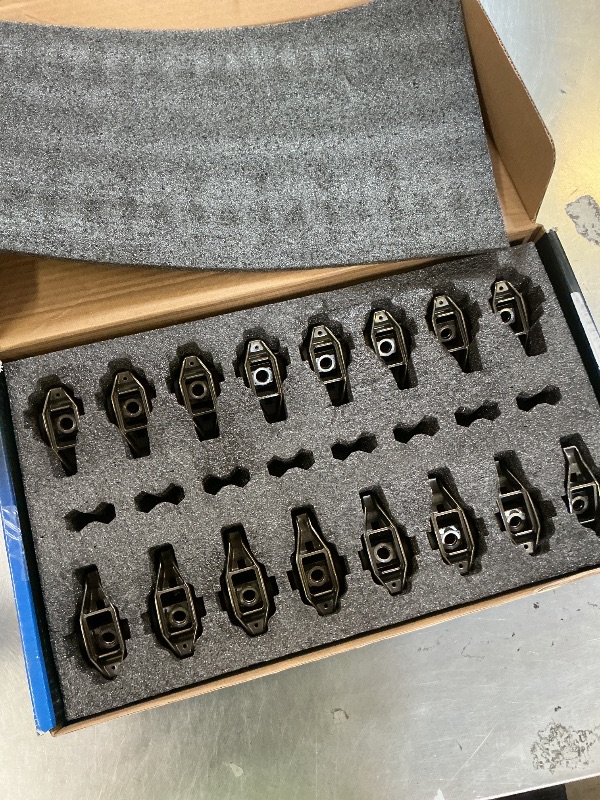 Photo 1 of PRW Rocker Arm, Pro Series, 8 mm Pedestal Mount, 1.70 Ratio, Stainless, Natural, L92 / LS3 / LS9, GM LS-Series, Set of 16