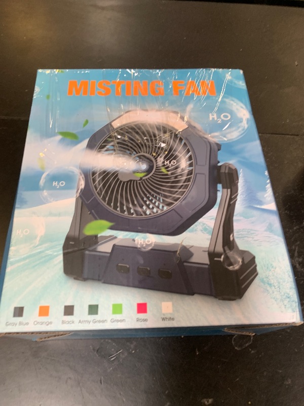 Photo 1 of Ausic Portable Misting Fan for Outdoor Cooling, [24-90Hrs] Battery Powered Mist Fans with Water Misters & LED Lantern, 8-Inch, 250mL Tank, for Patios, Home, Outside, Camping, Outdoor&Indoor Use