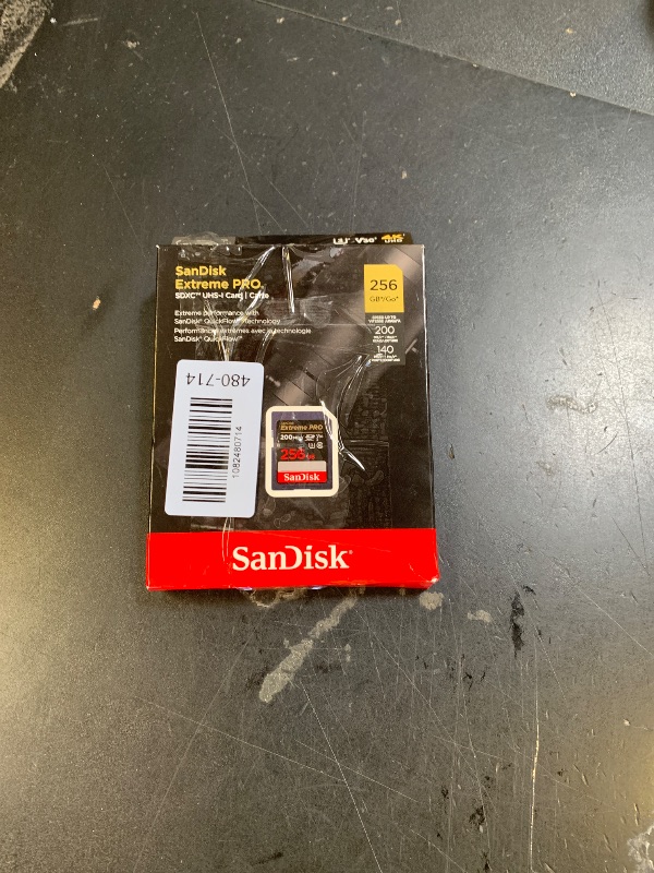 View 3 of SANDISK 256GB Extreme PRO SDXC UHS-I Memory Card - C10, U3, V30, 4K UHD, SD Card - SDSDXXD-256G-GN4IN